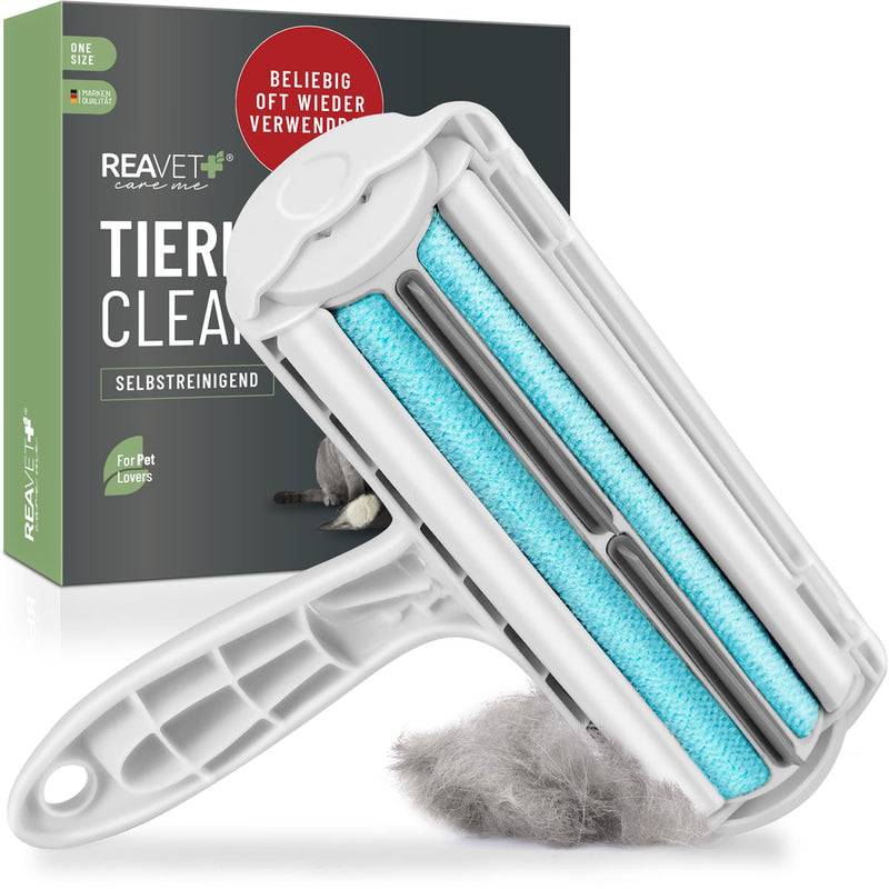 ReaVET animal hair remover lint roller, lint roller for dog hair and cat hair, reusable, lint brush for animal hair, for sofa, bed, carpet, scratching post - BeesActive Australia