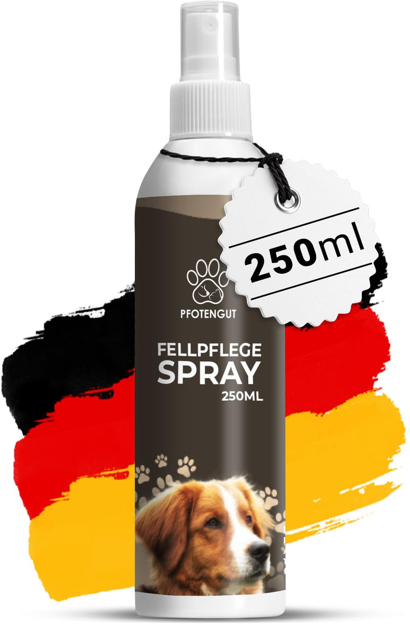 PFOTENGUT® Fur Care Spray Dog [250 ml] - care and detangling spray developed by veterinarians for silky, shiny fur [suitable for all dogs] - with jojoba oil and chamomile 250 ml (pack of 1) - BeesActive Australia