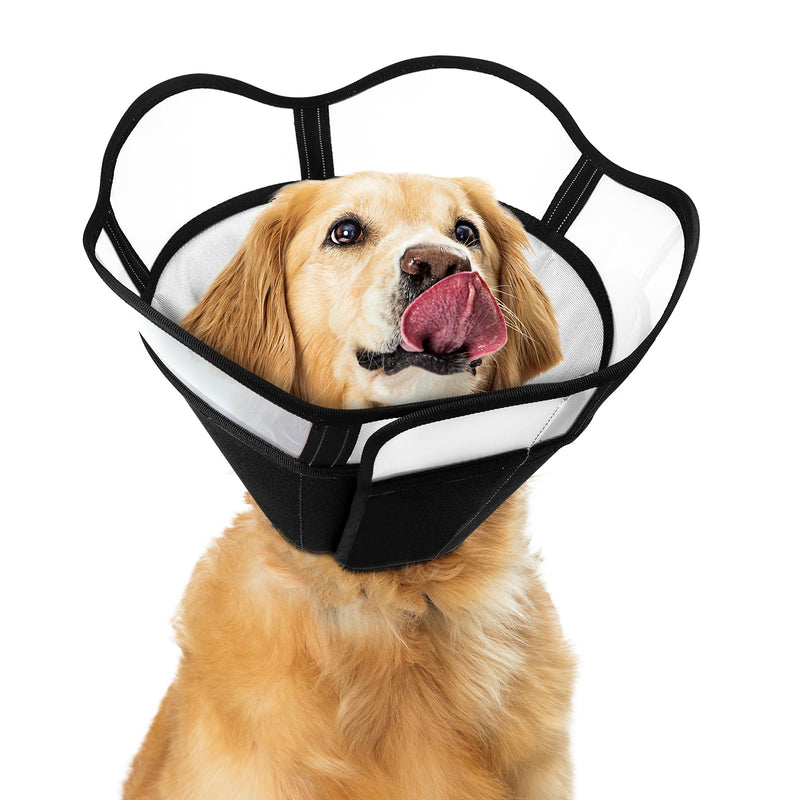 Supet collar for pets protective collar cone collars made of plastic S (neck circumference: 25.4-31.8 cm) black - BeesActive Australia