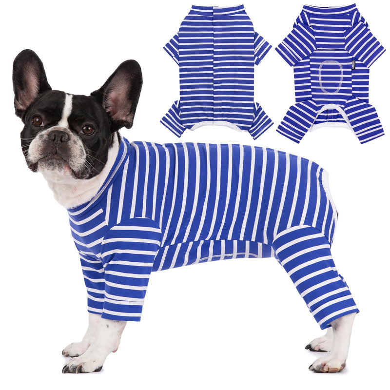 Axcimond Op Body Dog Long-Sleeved Dog Bodysuit After Surgery for Small Medium Dogs Castration Dog Female Male Puppy Pajama Bodysuit After Surgery Dog Wound Protection Anti Leak Operation Body Dog M Blue - BeesActive Australia