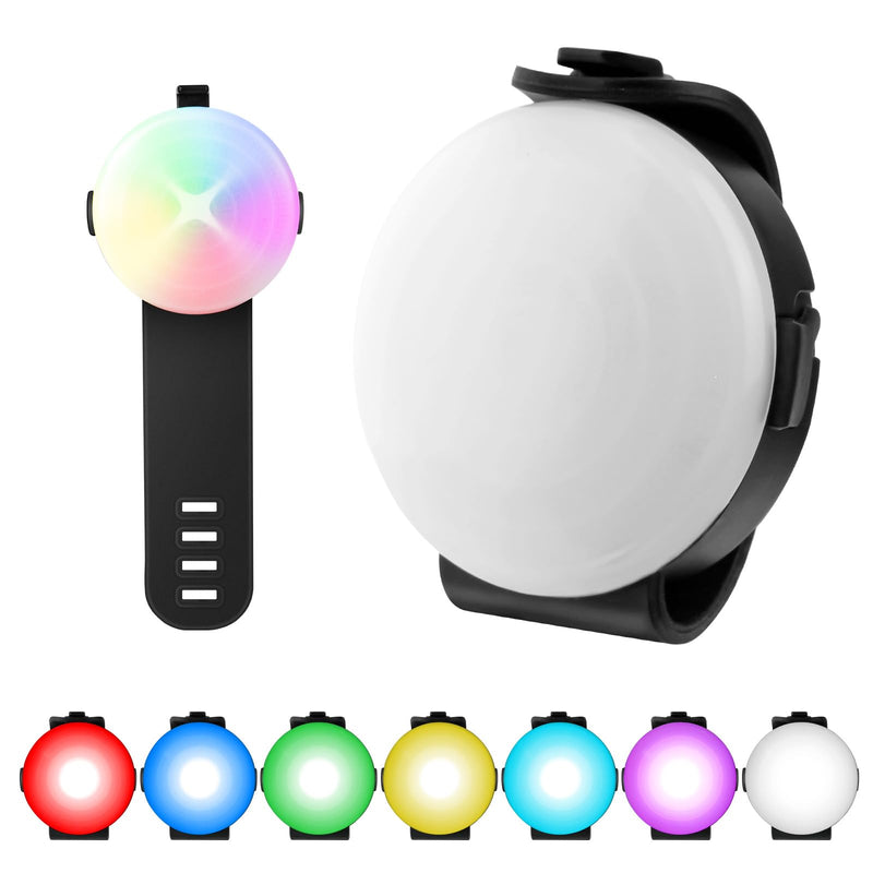 AUAUY Safety LED Flashing Light, 4 Modes Dog Light IPX68 Waterproof Pet Lights, USB Rechargeable Dogs Cats Light Pendant, Adjustable LED Light for Night Walks Running Camping Black Rechargeable - BeesActive Australia