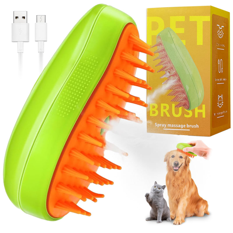 TOGETDREAM 3 in 1 Steamy Cat Brush Cat Steam Brush Self-Cleaning Steam Cat Brush Multifunctional Cat Grooming Brush Electric Pet Massage Comb Spray Cat Brush - BeesActive Australia