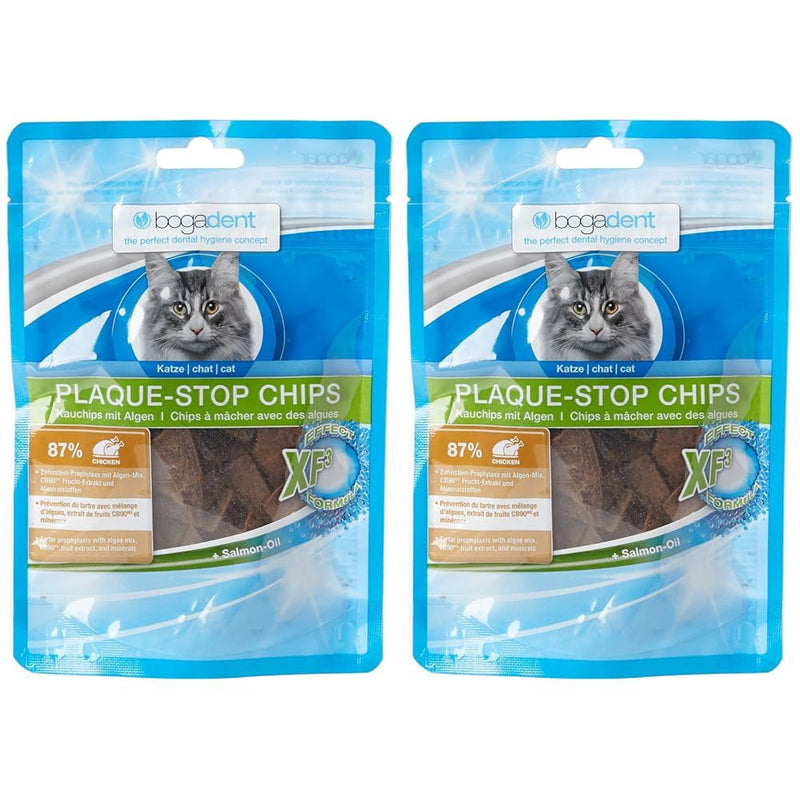 Bogadent Plaque-Stop Chips Cat 50 g, pack of 2 (50 g) 50 g (pack of 2) - BeesActive Australia
