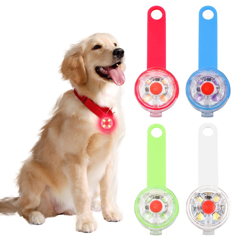 Pack of 4 safety pet lights, Sporgo LED flashing light for dogs, cats, USB rechargeable safety light, LED light pendant dog, waterproof pet lights with 3 flashing modes - BeesActive Australia