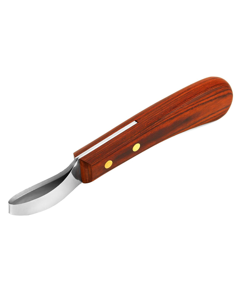 QWORK® Premium stainless steel hoof knife with handle, loop knife, hoof knife trimming tool for horses - BeesActive Australia