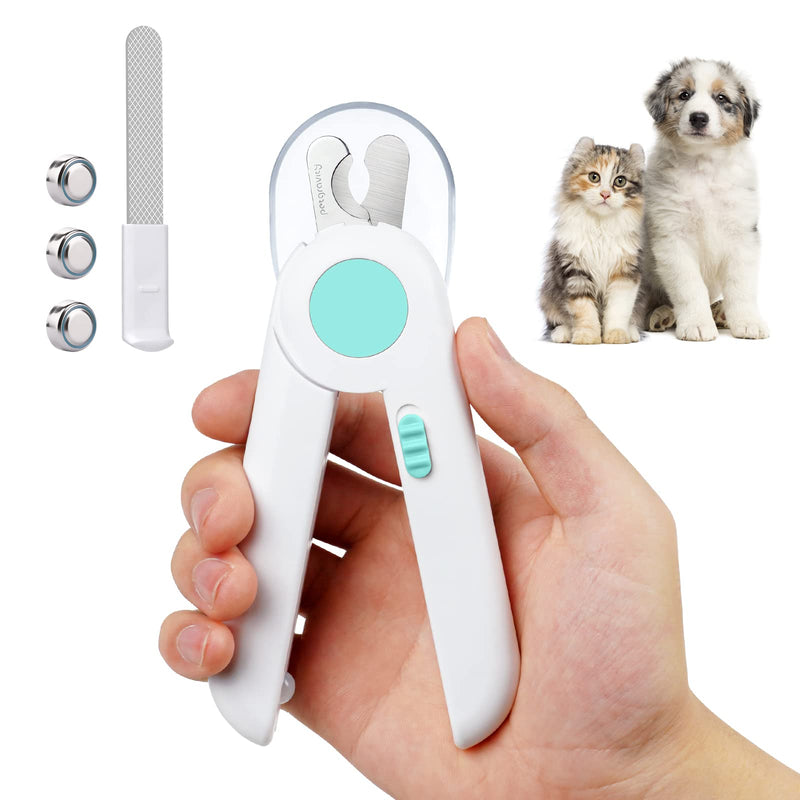 Adiwo nail clippers with LED light for dogs, cats, 2-in-1 claw scissors and dog nail grinder with nail file and splash-proof protection device for dogs, cats, rabbits and other pets - BeesActive Australia