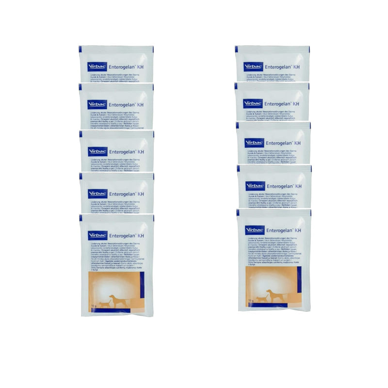 Virbac Enterogelan KH | 10 x 10g bags | Supplementary food for dogs and cats | May help relieve acute diarrhea | May help protect the intestinal lining - BeesActive Australia
