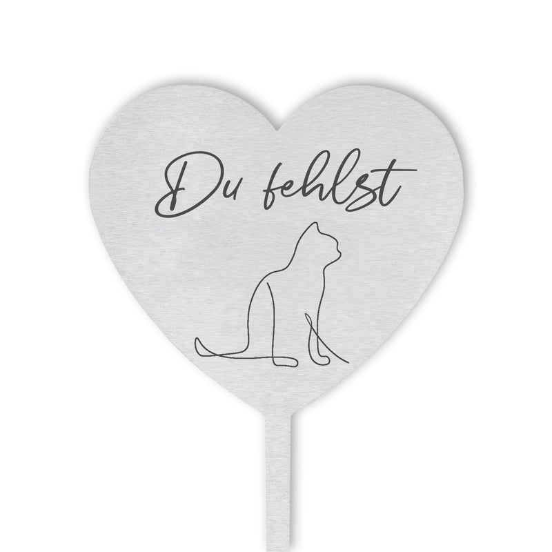Dolorino grave marker stainless steel You are missing - cat - BeesActive Australia