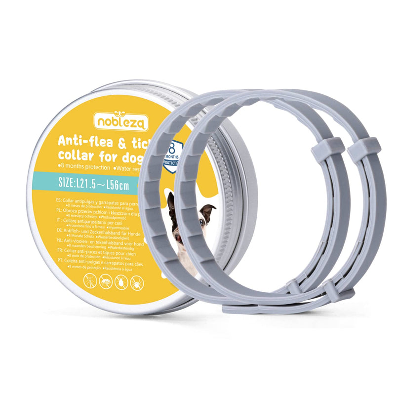 Nobleza - 2 pieces tick collar for dogs, effective protection against ticks and fleas, waterproof and adjustable in size, up to 8 months tick protection with 100% natural ingredients, length 56 cm - BeesActive Australia