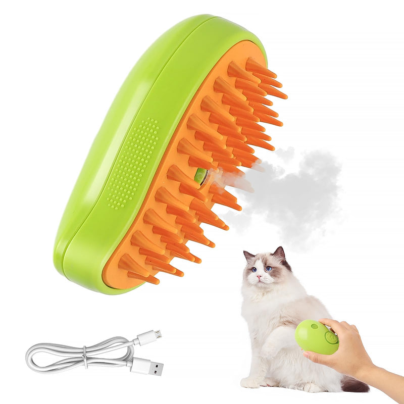 Steamy Cat Brush, Cat Steamy Brush, 3-in-1 Steam Brush for Cats, Cat Spray Massage Comb, with Liquid Inlet, Cat Grooming Brush, Eliminate Flying Hair - BeesActive Australia