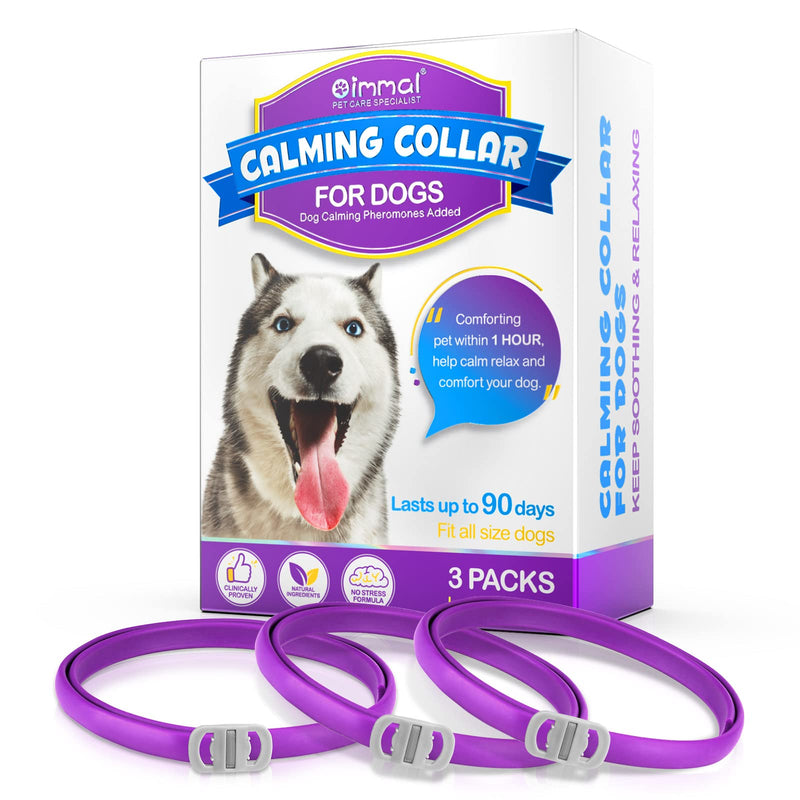 Dog Collar for Dogs 3 Pieces, Adjustable Design Pheromone Embedded Calming Collar for Anxiety, Adaptil for Dogs Collar, Calming Collar for Dogs, 18.9 Inch Collar (Dog) - BeesActive Australia