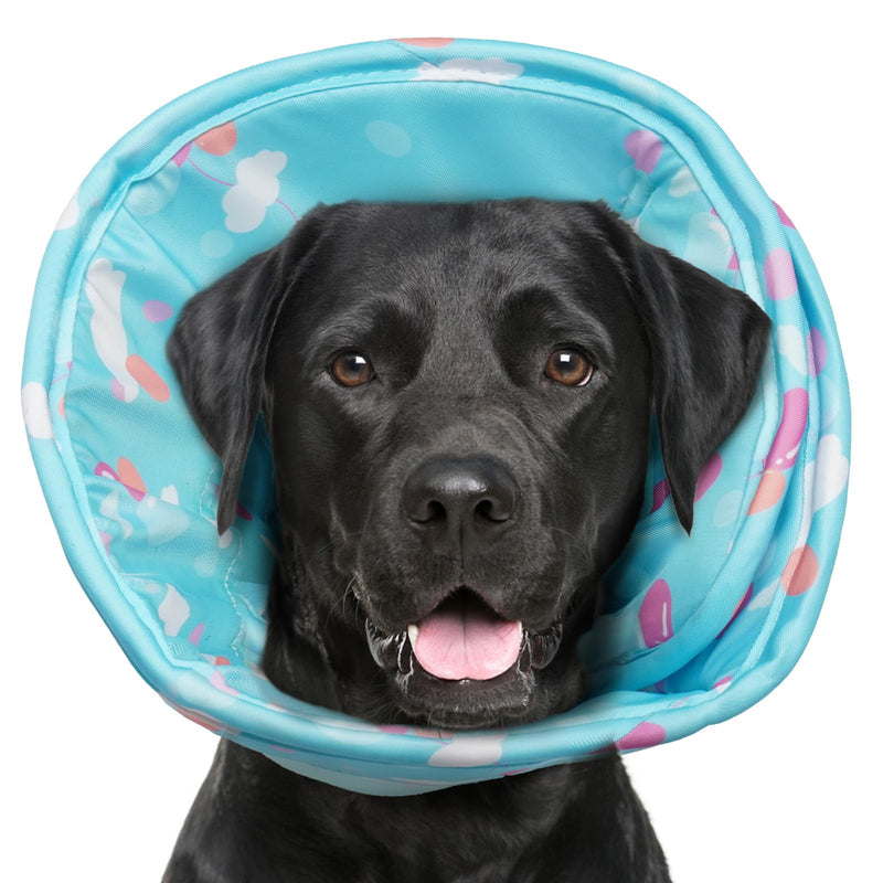 Hjumarayan Neck Collar Dog - Soft Leak Protection Dog Adjustable Dog Collar Leak Protection Waterproof Protective Collar Dog, Prevention of Injuries or Wounds Licks or Scratches (Blue L) Blue - BeesActive Australia