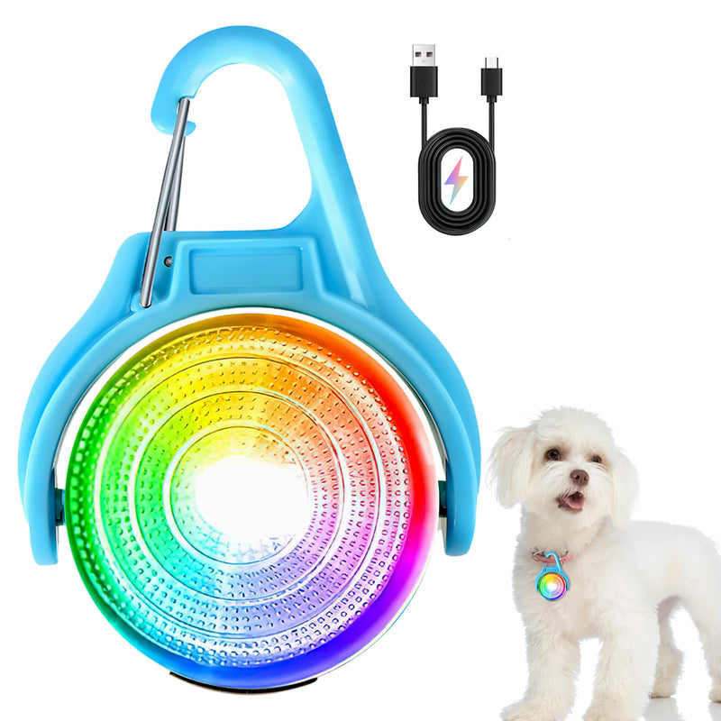 DAWRIS light pendant dog rechargeable (RGB color changing dog light and 4 flashing modes), dog light LED rechargeable, LED flashing light school bag safety light USB rechargeable - BeesActive Australia