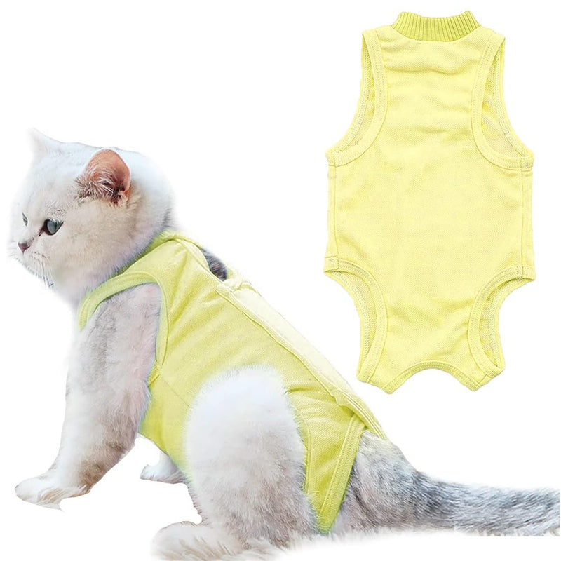 KSUKTSW Cat Bodysuit After Surgery Castration Cat Body Recovery Suit Cat Clothing Neck Brace Alternatives Cat Bodysuit for Cats Surgery Anti-Licking After Surgery Wear (M) - BeesActive Australia