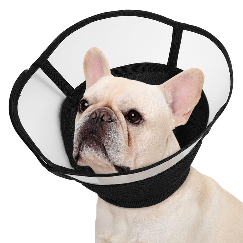 Kuoser Neck Brace Dog Soft, Leak Protection Protective Collar Dog, Comfy Cone Dog, Adjustable Neck Brace for Dogs After Surgery, Breathable Pet Elizabethan Neck Brace Cat, Black, M (Neck: 28-36cm; Depth: 20cm) - BeesActive Australia