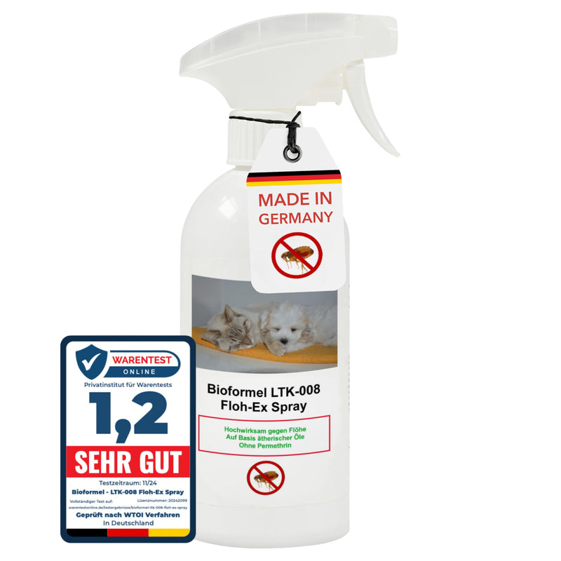 Biodelta Anti Flea Spray for Dogs and Cats - Flea-Ex Environmental Spray Pet Dog Fleas Fight Cat Fleas in Acute Infestation & Preventive - Flea Spray Apartment Furniture Bed - Highly Effective (500ml) 500ml - BeesActive Australia