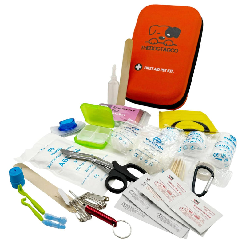 TheDogTagCo Dog First Aid Kit, Over 40 Health Supplies, Compact and Portable, Prepared for Any Pet Emergency - BeesActive Australia