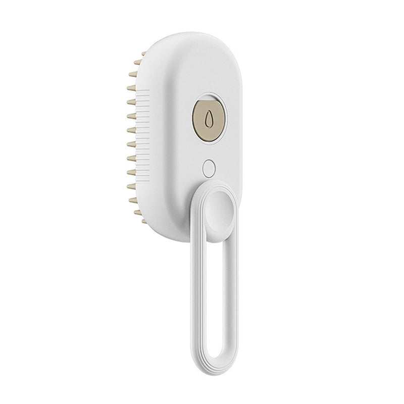 Taekooki Steam Cat Brush, Pet Hair Removal Comb with Water Tank, 3-in-1 Steam Cat Brush, Cat Brush with Steam, for Massage, Grooming and Hair Removal (White) White - BeesActive Australia