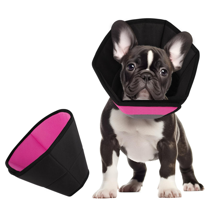 CITÉTOILE Neck collar for dogs, comfortable protective measures, protective collar for dogs, adjustable dog collar, prevention of bite and neck collar lick wounds, pink grey, M pink + grey - BeesActive Australia