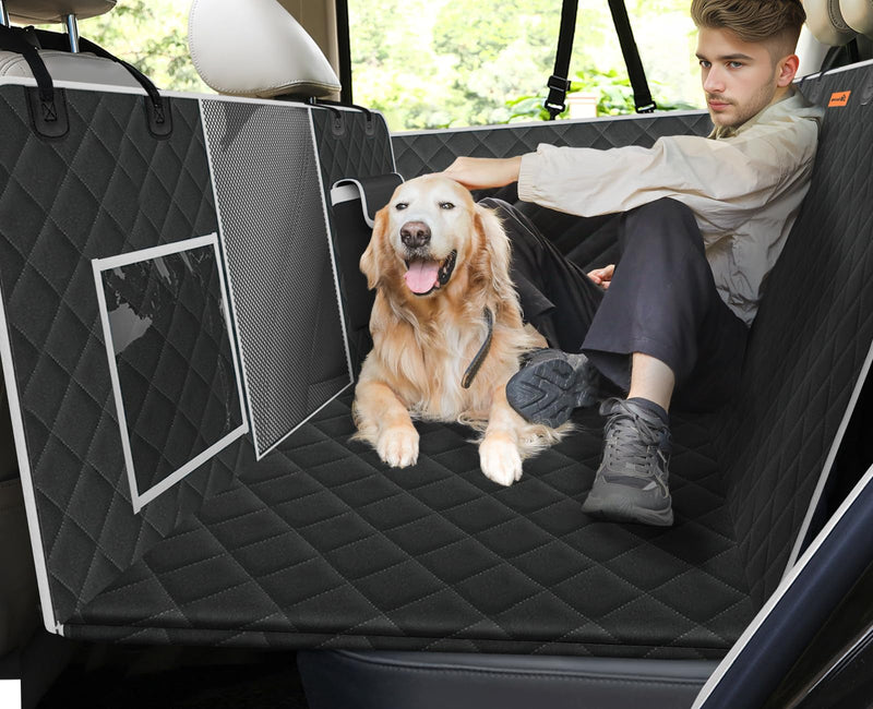 pecute Dog Seat Cover with Hard Bottom 135 * 63cm, Raised & Widened Side Wings, Fully Enclosed, Non-Slip, Waterproof, Scratch Resistant, Compatible with Installing a Child Seat - BeesActive Australia