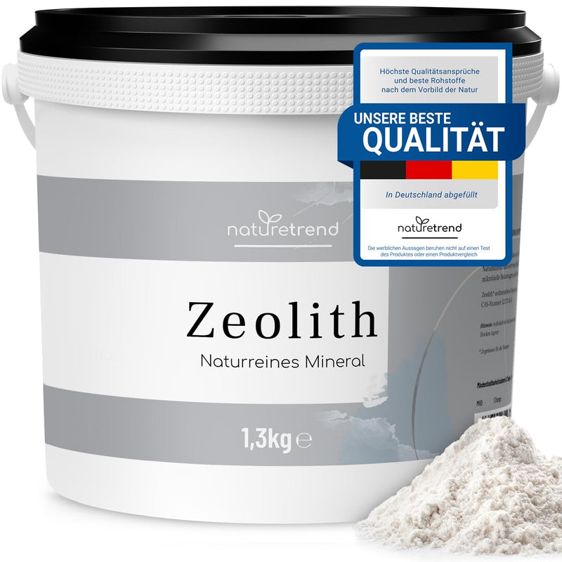 naturetrend Zeolite powder 1.3kg - natural with 94% in premium quality - extra finely ground, pure and natural volcanic rock - BeesActive Australia