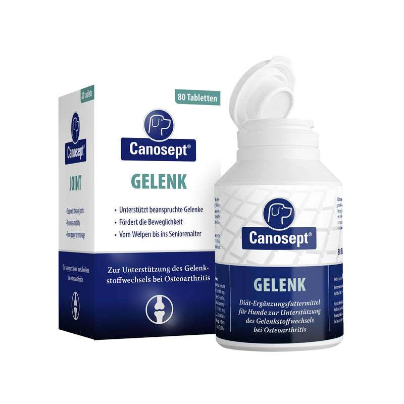 Canosept joint tablets for dogs - unique formula: with green-lipped mussel for dogs, glucosamine, Omega 3 for dogs - joint and bone protection for dogs - excellent acceptance - osteoarthritis for dogs - 80 tablets Joint tablets 80 pieces. - BeesActive Australia