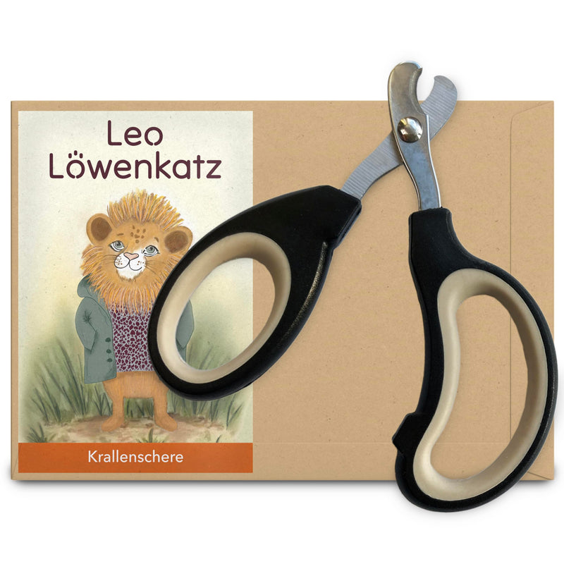 LEO LÖWENKATZ claw scissors for cats. These high quality beginner claw scissors have been specially designed for easy use to safely trim cat claws - BeesActive Australia