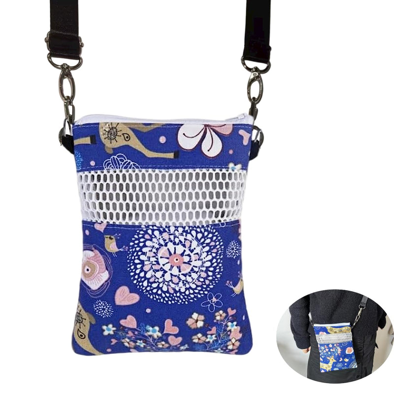 Little Bean Sugar Glider Bonding Pouch Hammock Carry Bag for Rats Hedgehogs Waterproof Small Bag Pet Cage Accessories Soft Nest Bed Hiding Hut Bag Blue 35 x 22 x 22 centimeters - BeesActive Australia