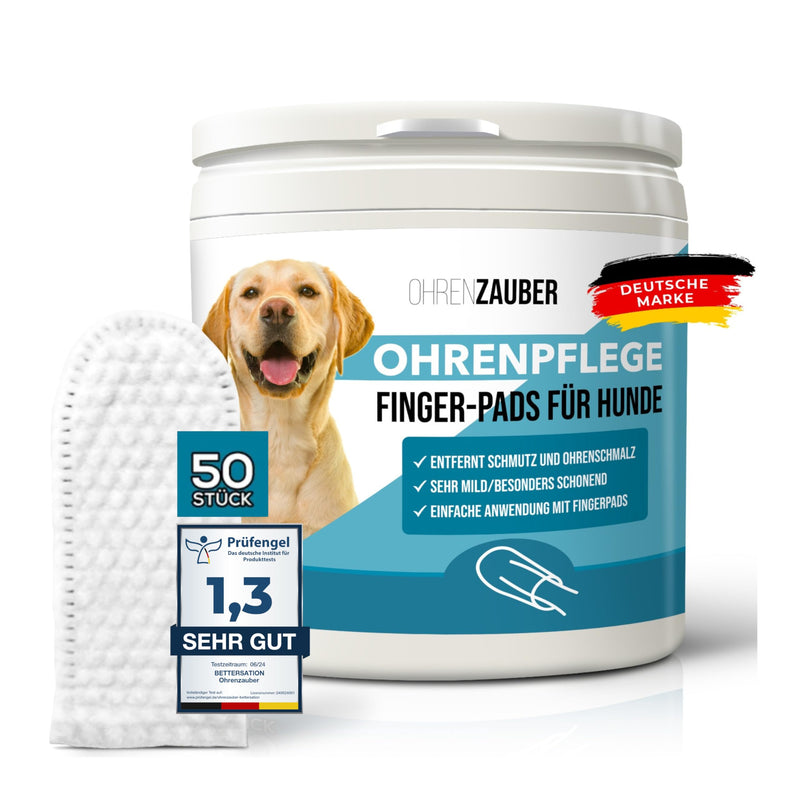 Bettersation Ear Cleaner Ear Care Finger Pads for Dogs & Cats [Pack of 50] - Cares & Protects Reliably - Ear Wipes Ear Cleaner Finger Cots for Ear Infections Ear Care Hygiene for Dogs and Cats - BeesActive Australia