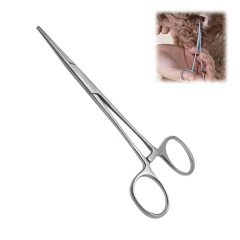 Ear hair tweezers for pets, artery forceps, stainless steel tweezers, curved dog scissors, stainless steel pet forceps hemostatic, for removing animal hair, ear cleaning for pets, 12.5 cm - BeesActive Australia