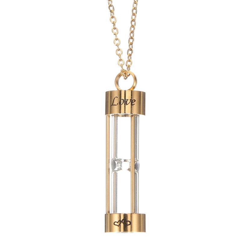 PACKOVE Ash Necklace Jewelry Necklaces Necklace for Ashes for Dog Urn Necklace for Dogs Ash Container for Dog Ashes Cremation Necklace for Ashes Memorial Hourglass Pendant Glass 4.70X1.20X1.20CM - BeesActive Australia
