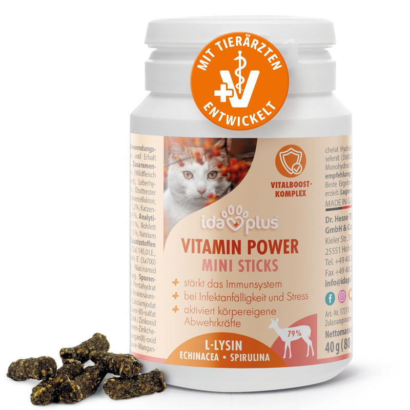 Ida Plus Vitamin Power Mini Sticks - vital food for building and maintaining a resilient immune system and an accelerated immune response - activates the body's own defenses - 80 pieces - BeesActive Australia