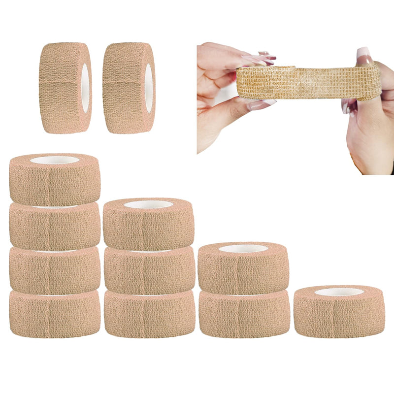 ANAMPION Self-adhesive bandage, 12 rolls, 2.5 cm x 4.5 m, plaster roll, bandage material, elastic bandage, fixing bandage, adhesive bandage, self-adhesive for sports, wrist vet wrap (colour). - BeesActive Australia