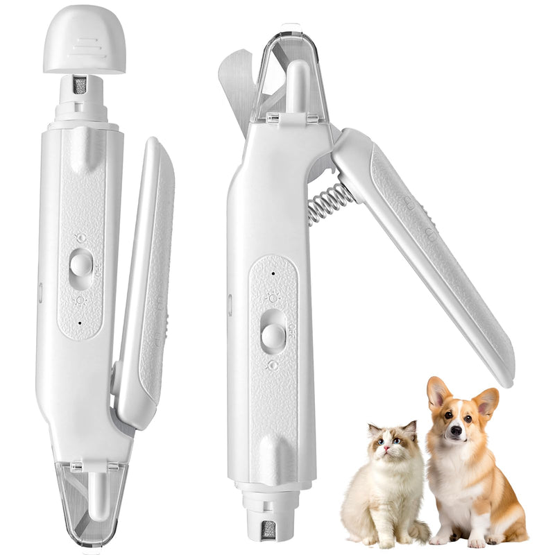 Lottsall Dog Claw Trimmer with Light, 2 in 1 Quiet Paw Trimmer for Dogs, Professional Nail Trimmer, Sharp Blade, Safe for Dogs, Cats - BeesActive Australia