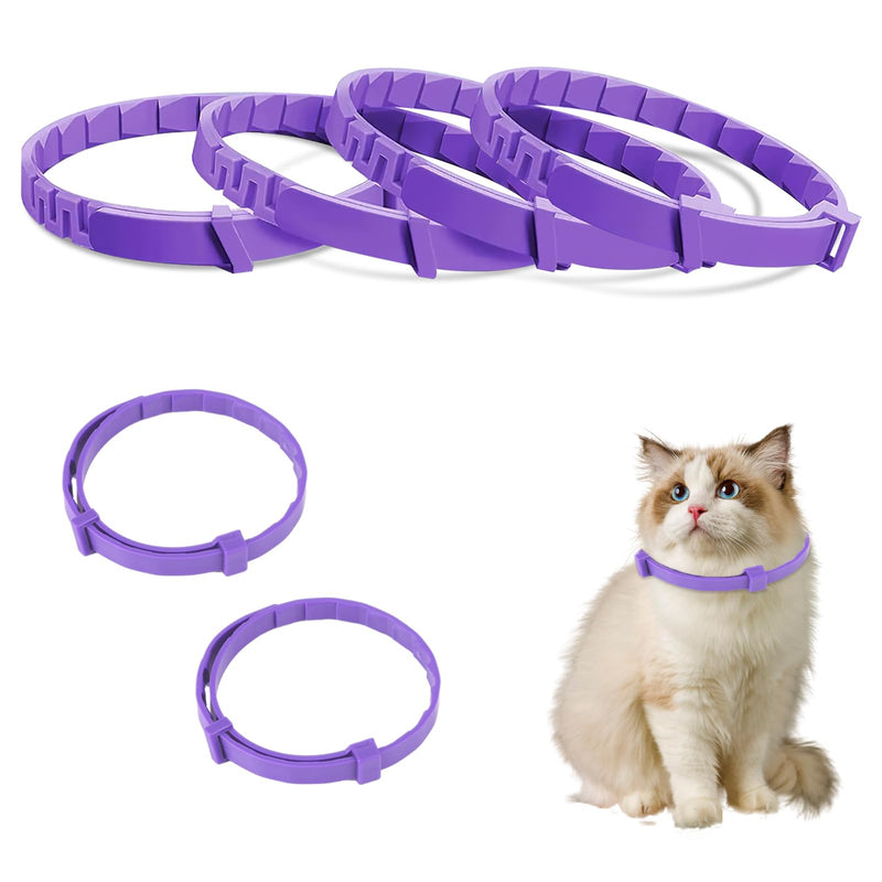 Pack of 4 Calming Collars for Cats, Long-Lasting Calming Collars for Cats Pheromones Cat Calming Collars Anti-Stress and Relaxants Adjustable (Set A) Set A - BeesActive Australia