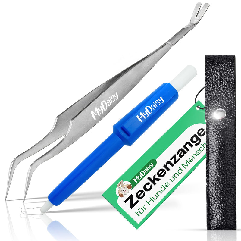 MYDAISY 2 in 1 tick snare for dogs and tick tweezers for dogs made of stainless steel with case - BeesActive Australia