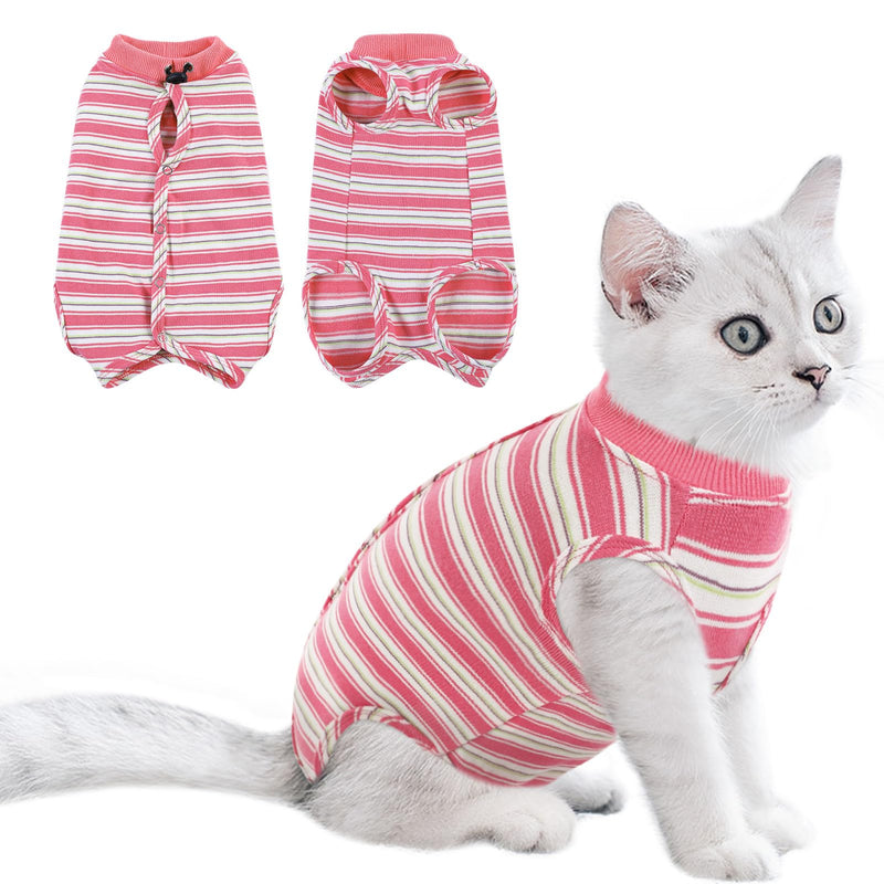 CITÉTOILE Cat bodysuit after surgery, post-operative cat clothing for abdominal wounds, recovery suit, clothing after surgery, e-collar alternative for cats, dogs, pink, M - BeesActive Australia