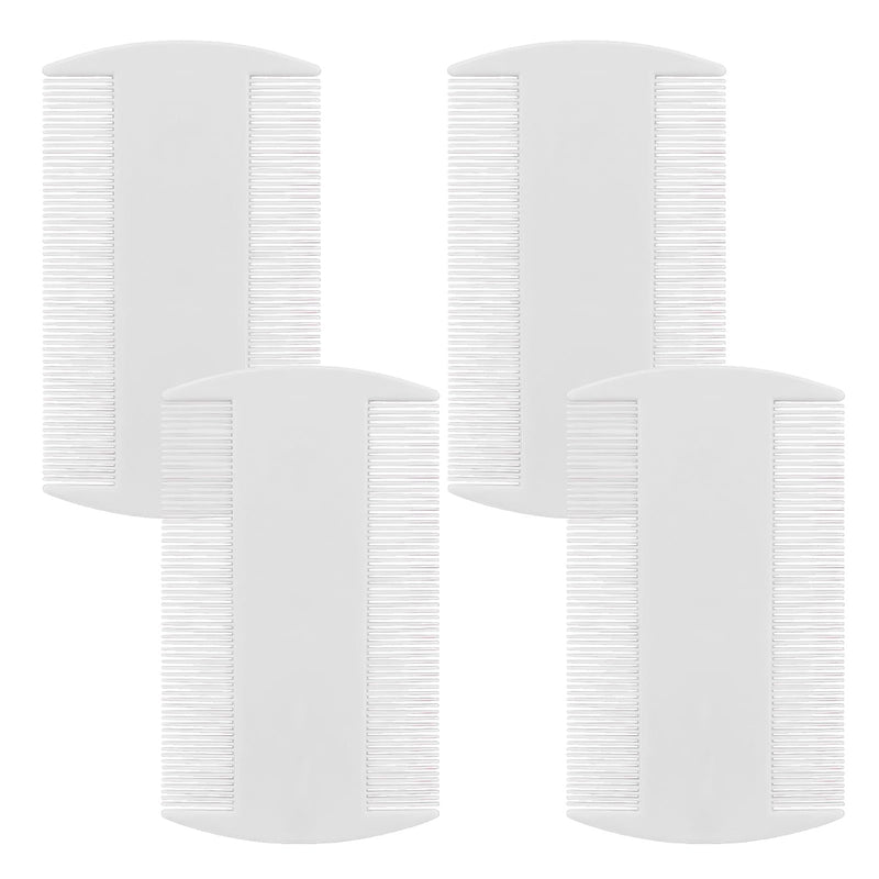 Lice and nit comb for children and adults, effective removal, 4 double-sided combs with fine teeth, also suitable for animals, fleas and ticks, for dogs and cats B - BeesActive Australia