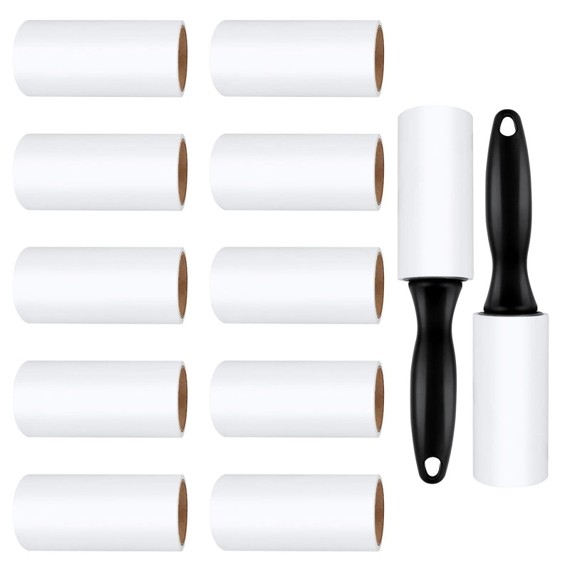 VFANDV Lint Roller 12 Rolls with 2 Dispensers, Extra Sticky Lint Roller Extra Sticky Lint Roller Clothes Lint Roller Animal Hair Remover Lint Roller for Sofa Bed Clothes Hair (60 Sheets/Rolls) - BeesActive Australia