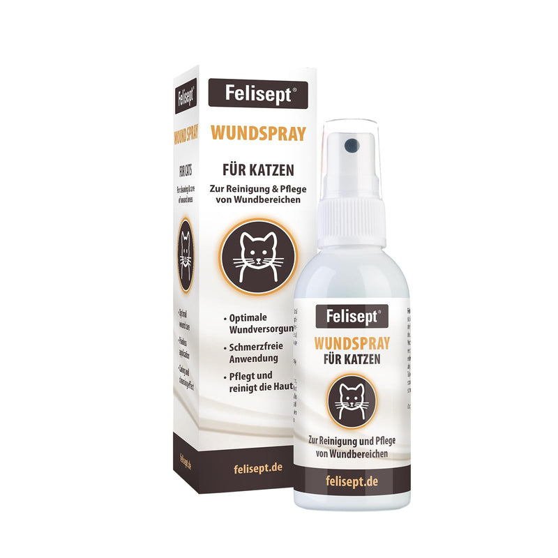 Felisept wound spray for cats 75ml - wound spray cat for cleaning wounds, skin and mucous membranes - wound care cat - easy to use and painless for the cat wound spray 75 ml - BeesActive Australia