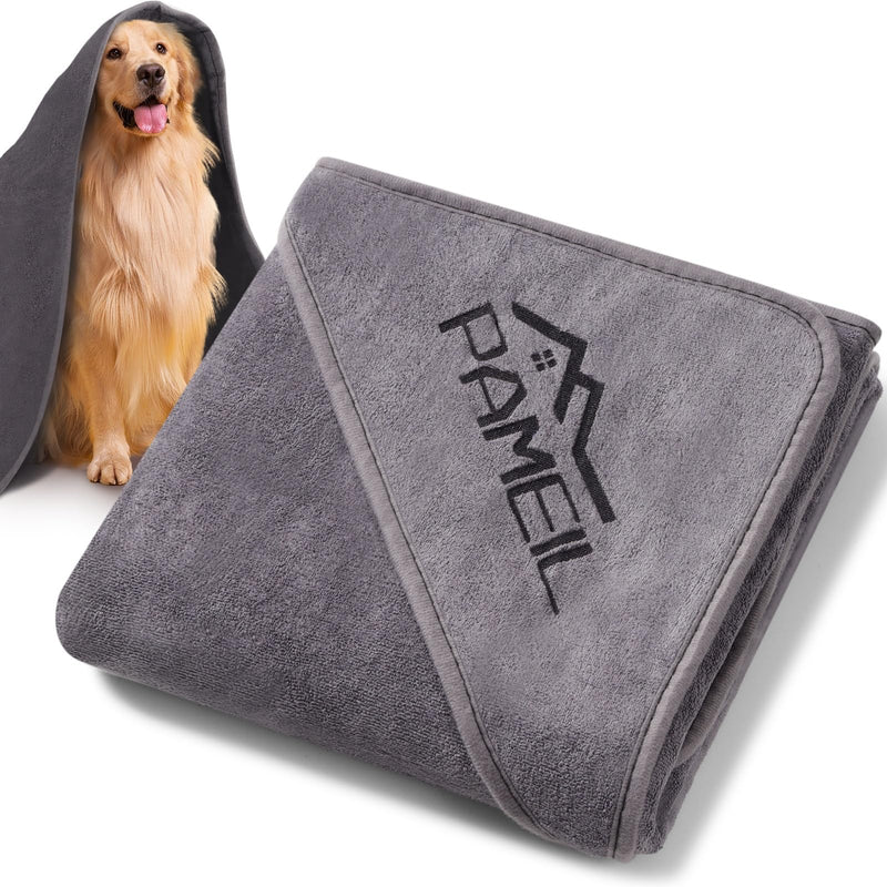 Large Dog Towel - 130x75cm Microfiber Towel Extra Absorbent for Dogs, Dog Bathrobe with Flap Bath Towel Ideal for Small, Medium & Large Dogs - BeesActive Australia