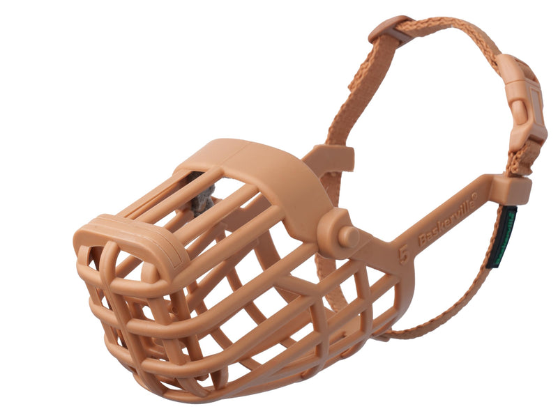 BASKERVILLE CLASSIC MUZZLE - Allows panting and drinking, prevents biting and searching for food, ideal for dogs with long noses, training muzzle for large dogs (size 9) TPR - BeesActive Australia