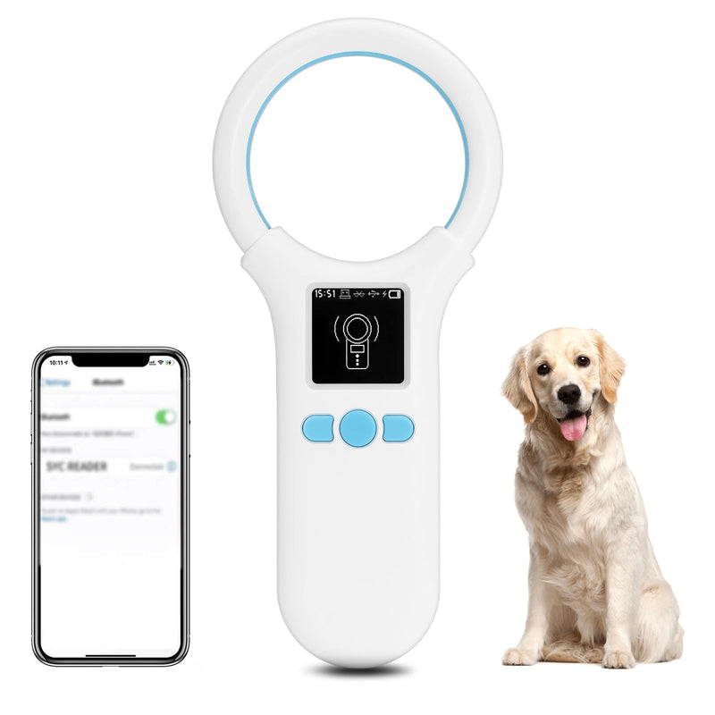 APKLVSR Bluetooth pet microchip scanner, animal chip reader, chip reader for animals, RFID chip ID reader scanner, EMID FDX-B (ISO11784/85), 134.2 kHz/125 kHz microchip reader for dogs/cats - BeesActive Australia