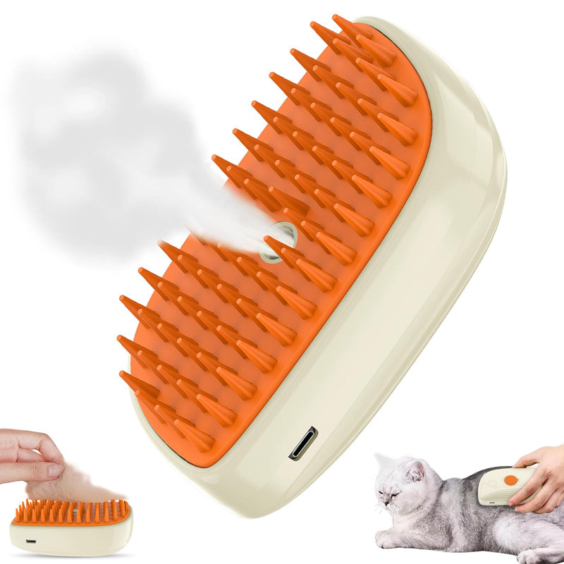 Cat brush with steam, 3-in-1 steam brush cat Steamy Brush cat steam brush for cats with spray cat brush with water cat steam brush grooming brush for cats and dogs for hair removal - BeesActive Australia
