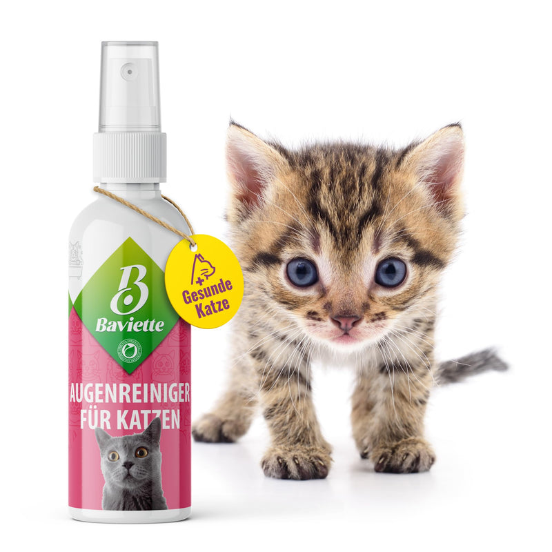 Baviette Cat Care Set: (300x) Probiotic Tear Stain Remover and Eye Cleaner for Cats, Ideal for Daily Eye Care, Gentle Cleansing with Eye Pads (Eye Care 100ml) Eye Care 100ml - BeesActive Australia