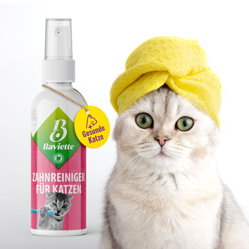 Baviette cat care set: (300-fold) probiotic plaque for teeth cleaning for cats - optimal oral care, dental care, effective against bad breath and tartar, odor-free (oral care) oral care 100ml - BeesActive Australia