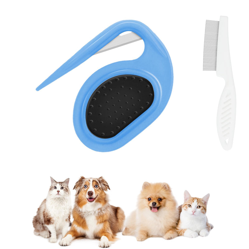Adiwo Pet Knotting Comb, detangling knife cat with steel blade knot comb hair removal tool knot remover cat perfect for pets removes undercoat tangles with comb 1 piece - BeesActive Australia