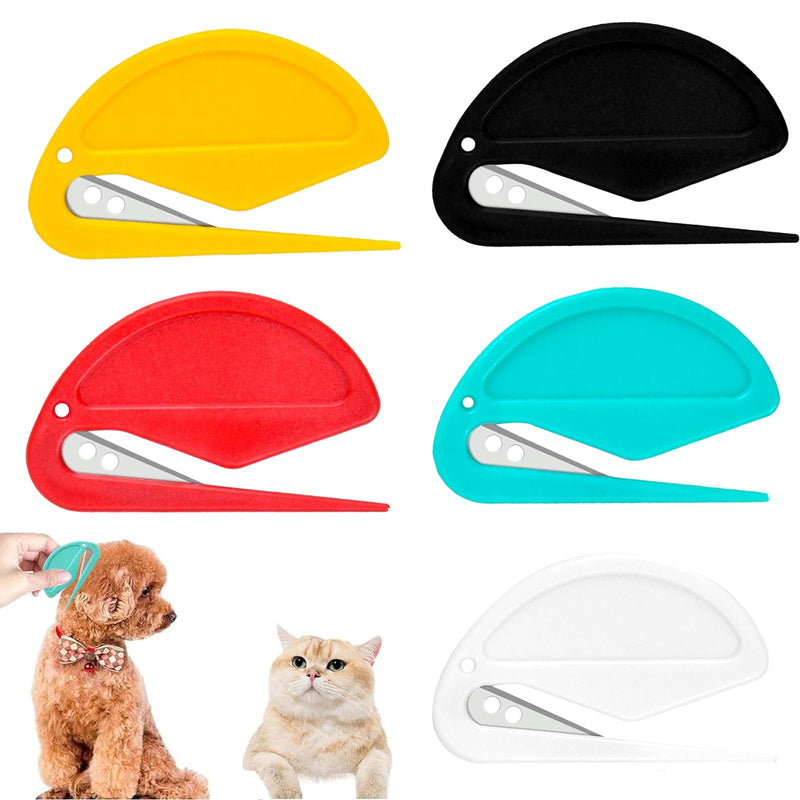 Atuoxing Pack of 10 cat detangling knives, knotting comb for cats and dogs, pet knot opener, pet undercoat brush, knot comb comb, 3 in 1 grooming knife for long-haired pets - BeesActive Australia