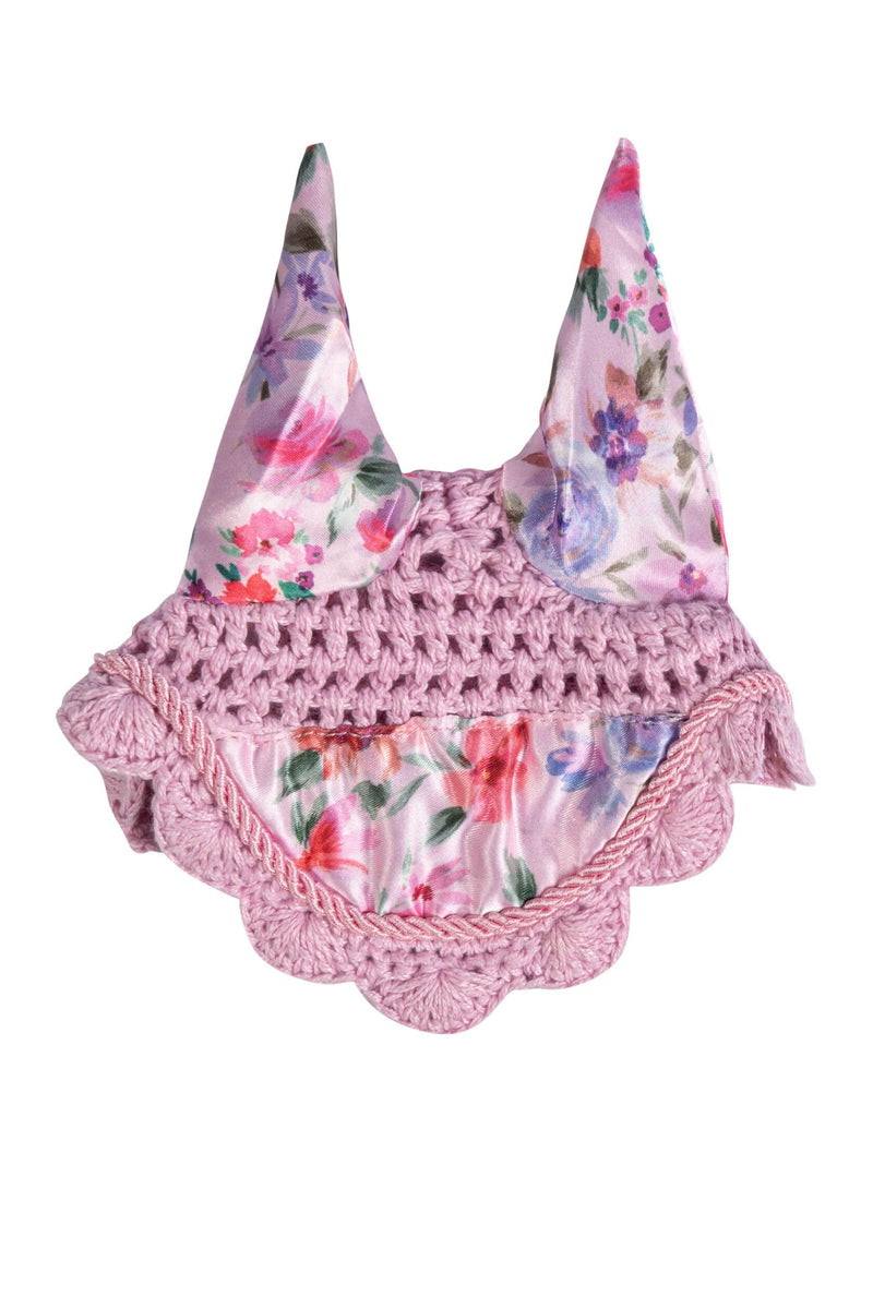 HKM Hobby Horsing - Fly hood for hobbyhorse - Flower Print - BeesActive Australia