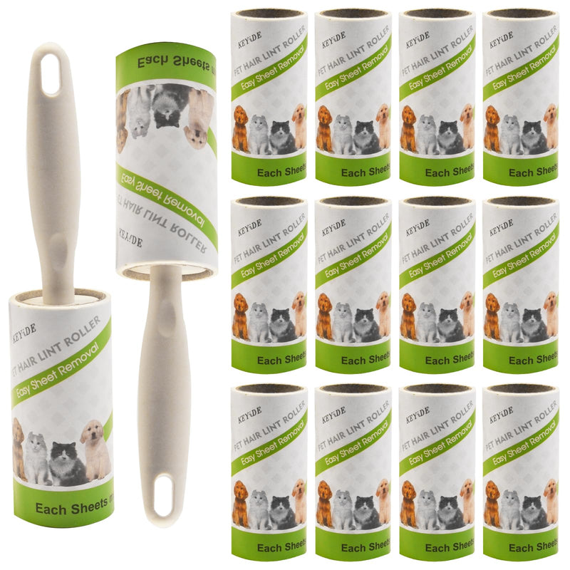 Littlegaofeithing 14 rolls of animal hair, adhesive roll for clothing with 2 handles, for clothes, hair, sofa, bed, cat and dog hair. - BeesActive Australia
